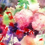 Hortensia <span id='small'>| aquarelle 26 x 36</span>