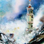 Le Phare <span id='small'>| aquarelle 26 x 36</span>