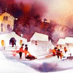 Nuit Magique <span id='small'>| aquarelle 26 x 36</span>