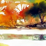 Sous-bois Fantastique <span id='small'>| aquarelle 26 x 36</span>